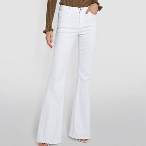 Tailored flare high-rise jeans